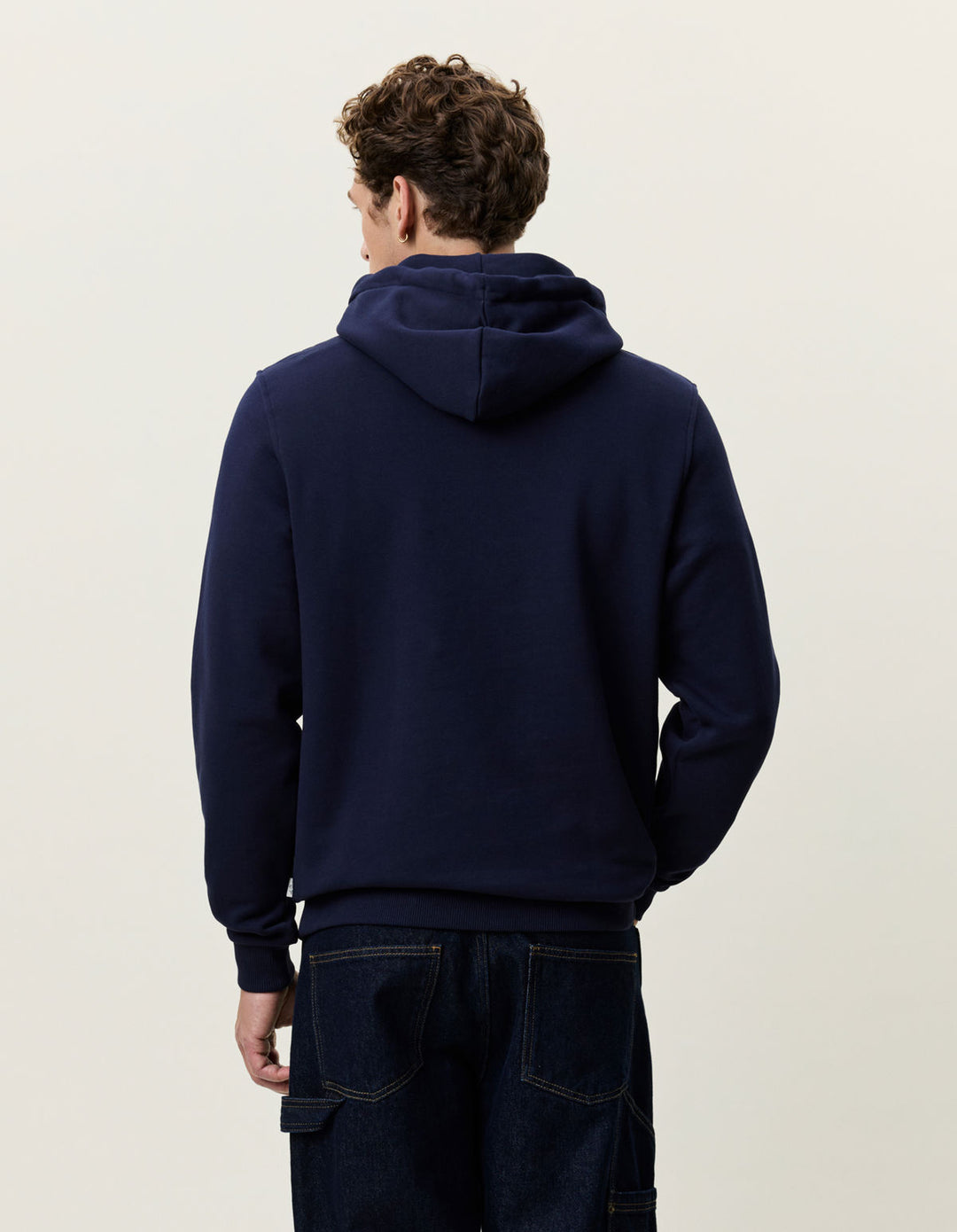 Signature Print Hoodie Dark Navy Blue