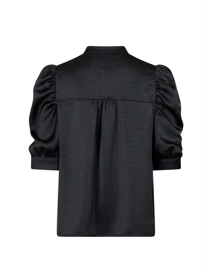 Roella heavy sateen blouse  Black