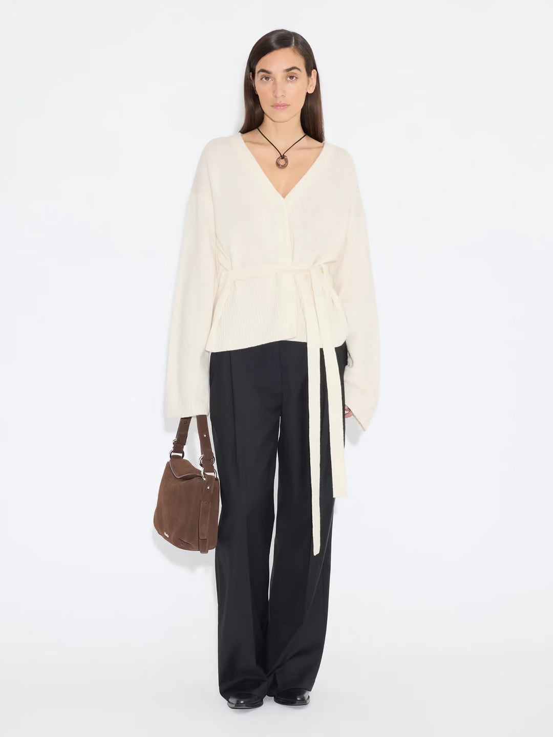 MILA WRAP CARDIGAN  Ecru