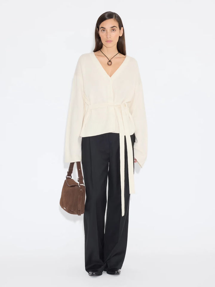 MILA WRAP CARDIGAN  Ecru