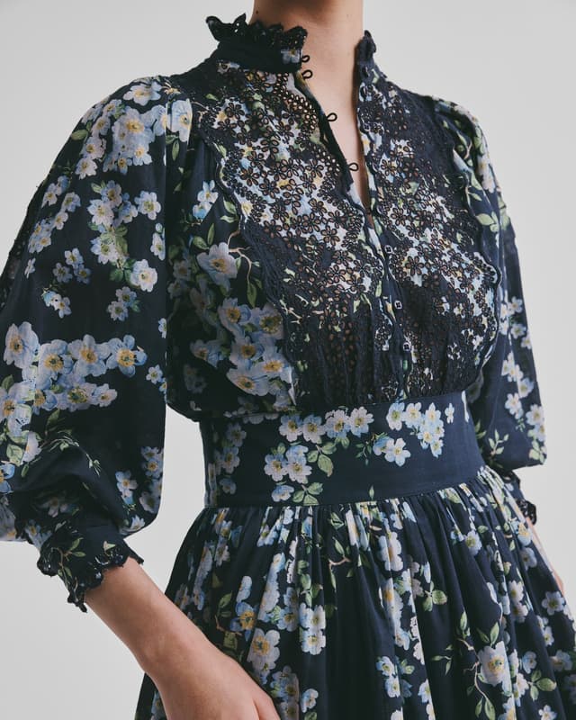 COTTON SLUB MINI DRESS  Cherry Blossom