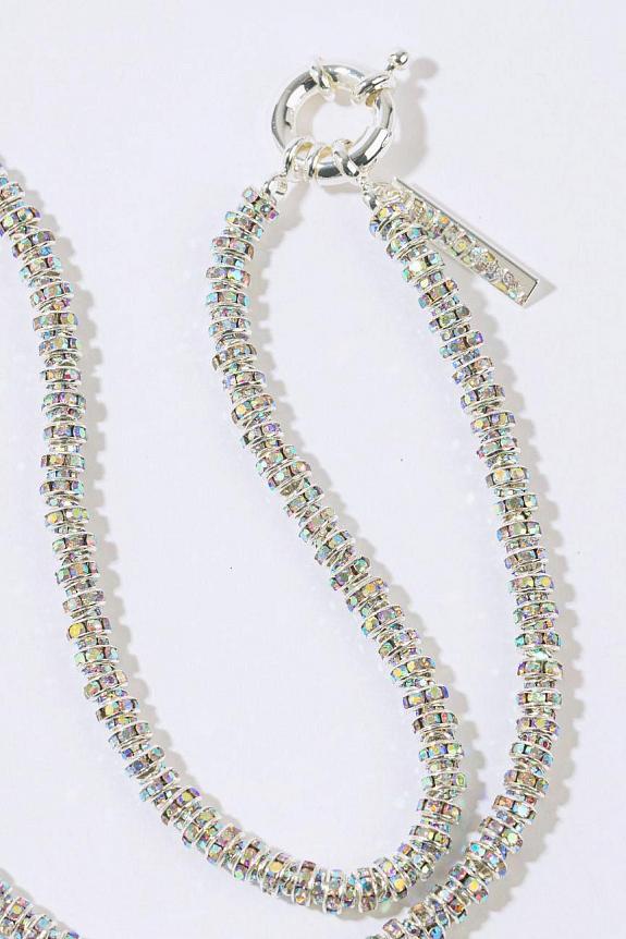 Skinny Diamond Necklace 45 cem  Silver