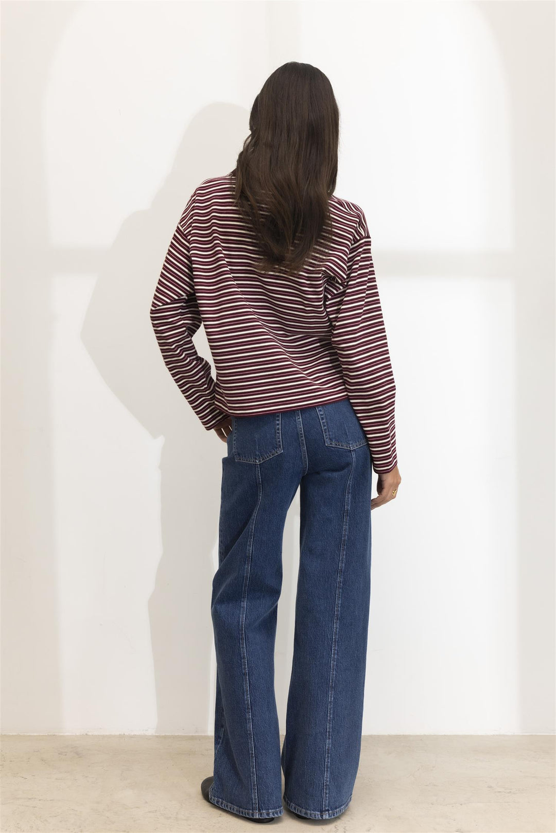 Elmer Polo Shirt  Deep Plum Stripe