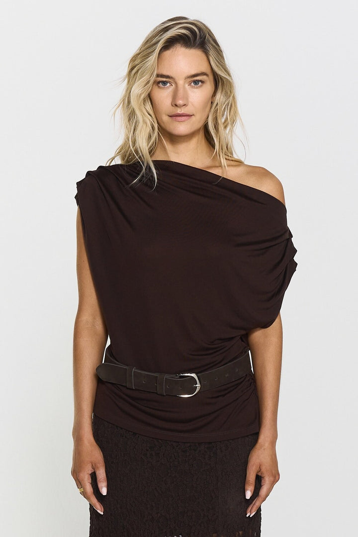 Narina Top  Mocha Brown