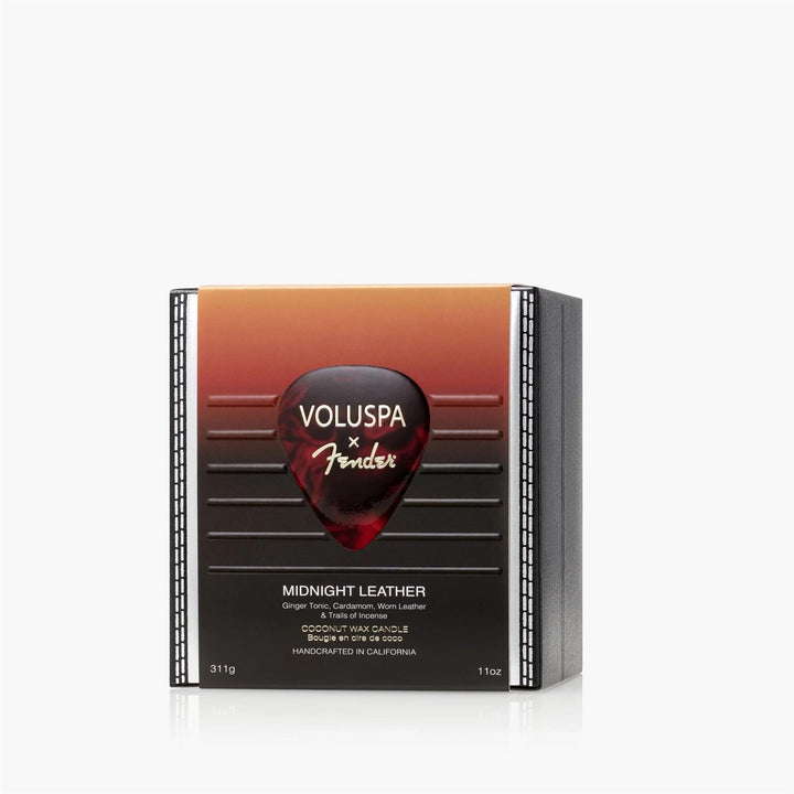 MIDNIGHT LEATHER BOXED CANDLE  Midninght Leather