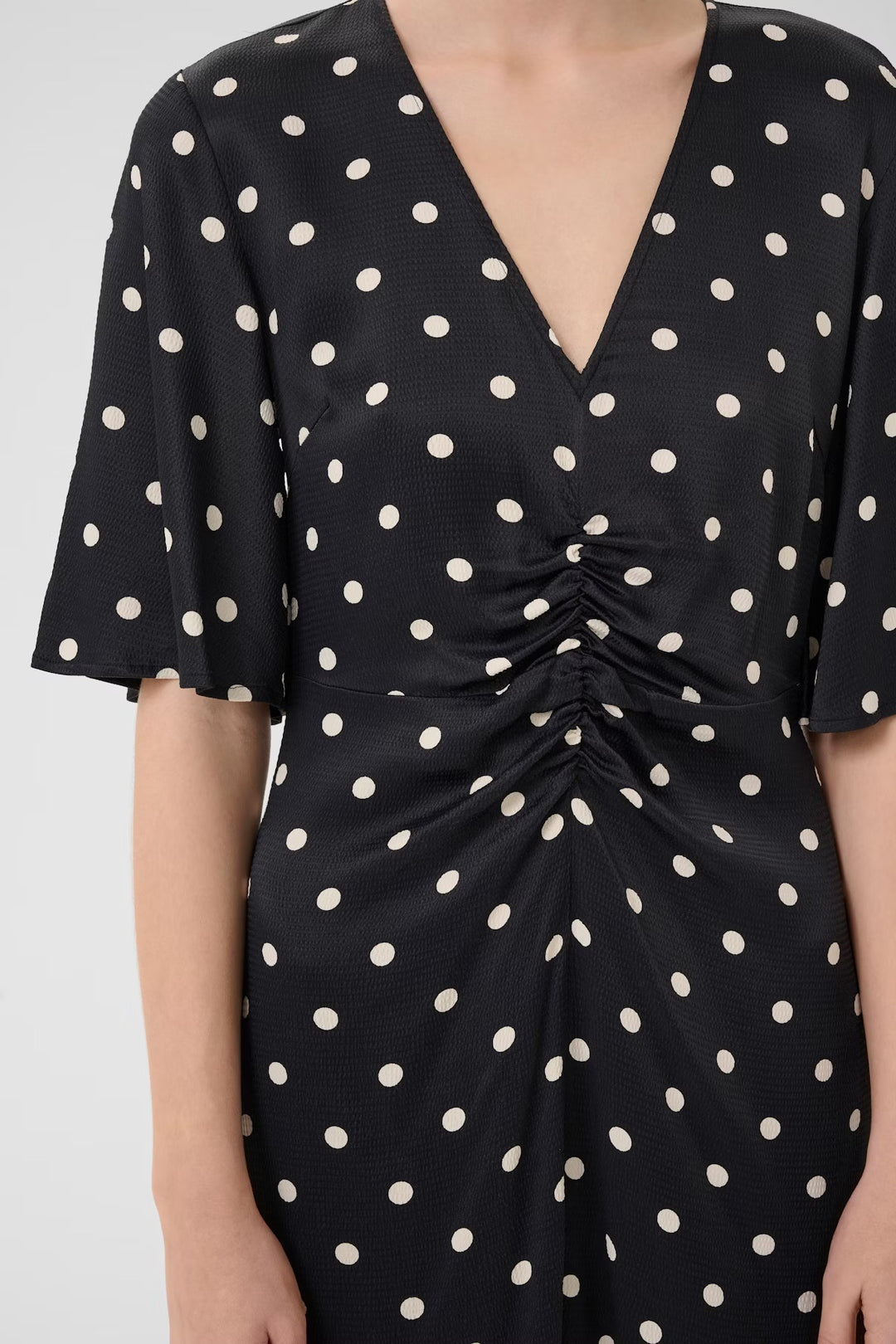 GZdotta P SS dress  Black With Egret Dot