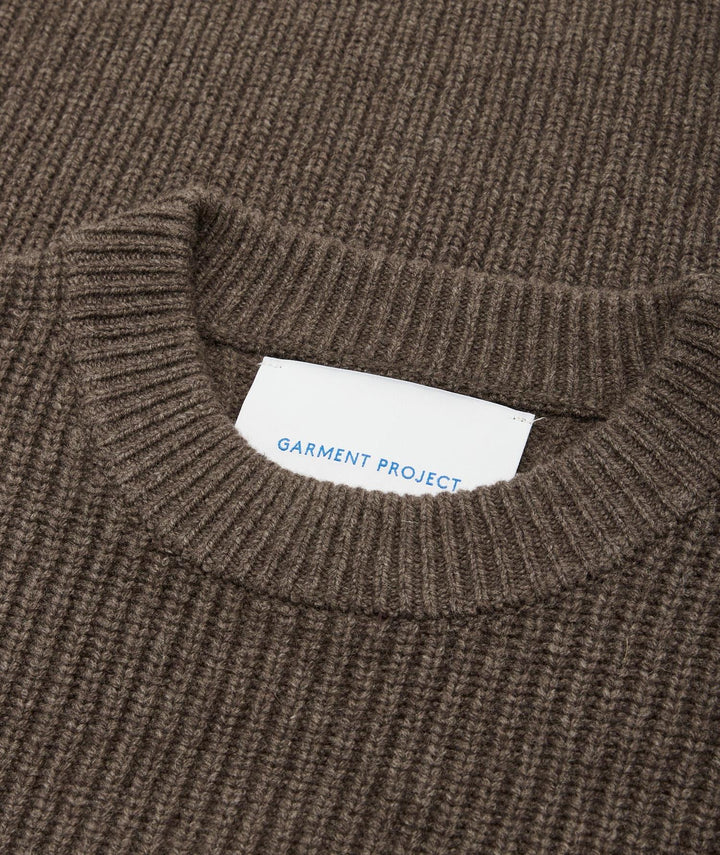 Boxy Wool Knit  Taupe