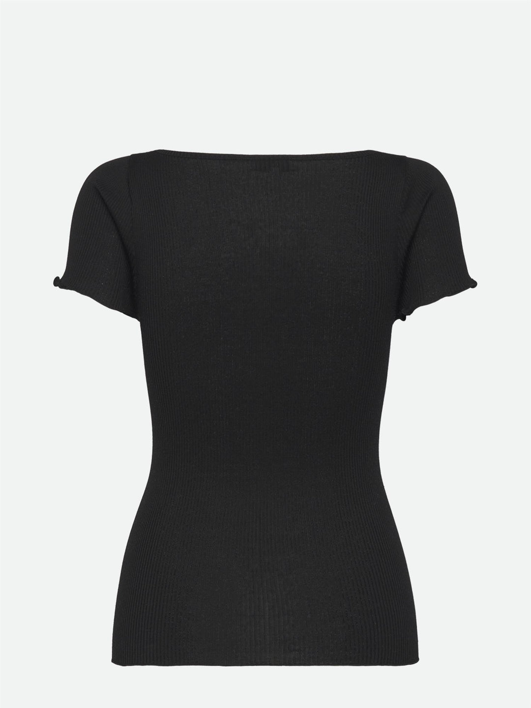 Benita SS Regular V-neck T-shirt  Black