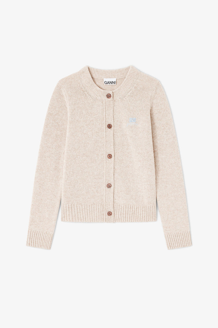 Core Future Wool Mix Cardigan  Sand