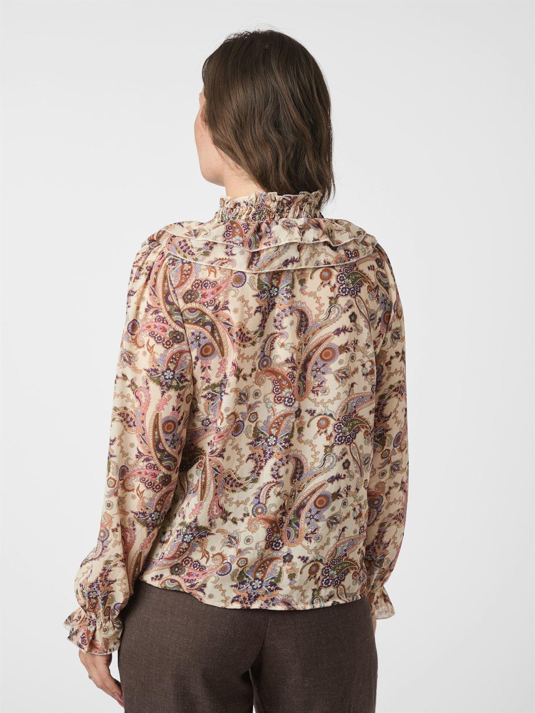 Ivey Art Paisely Blouse  Creme