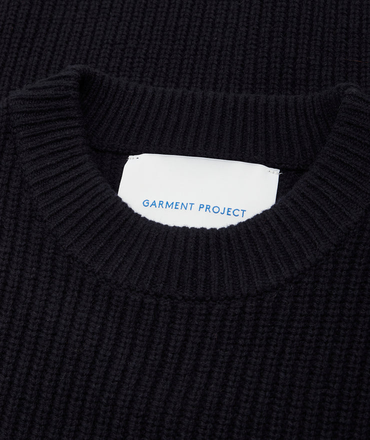 Boxy Wool Knit  Navy