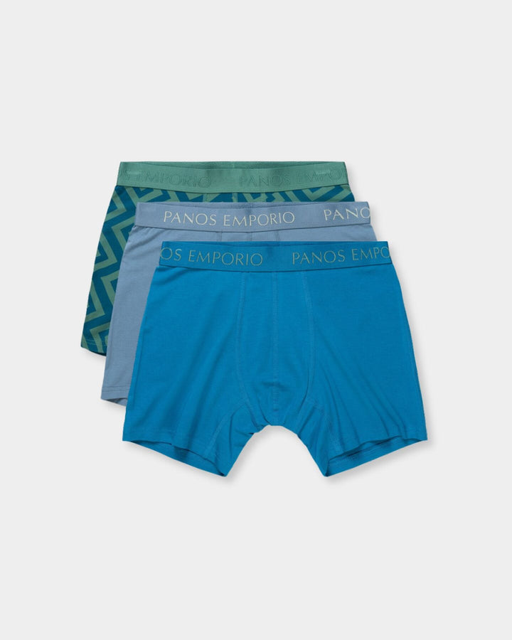 3PK BASE BAMBOO BOXER  Captain's Blue