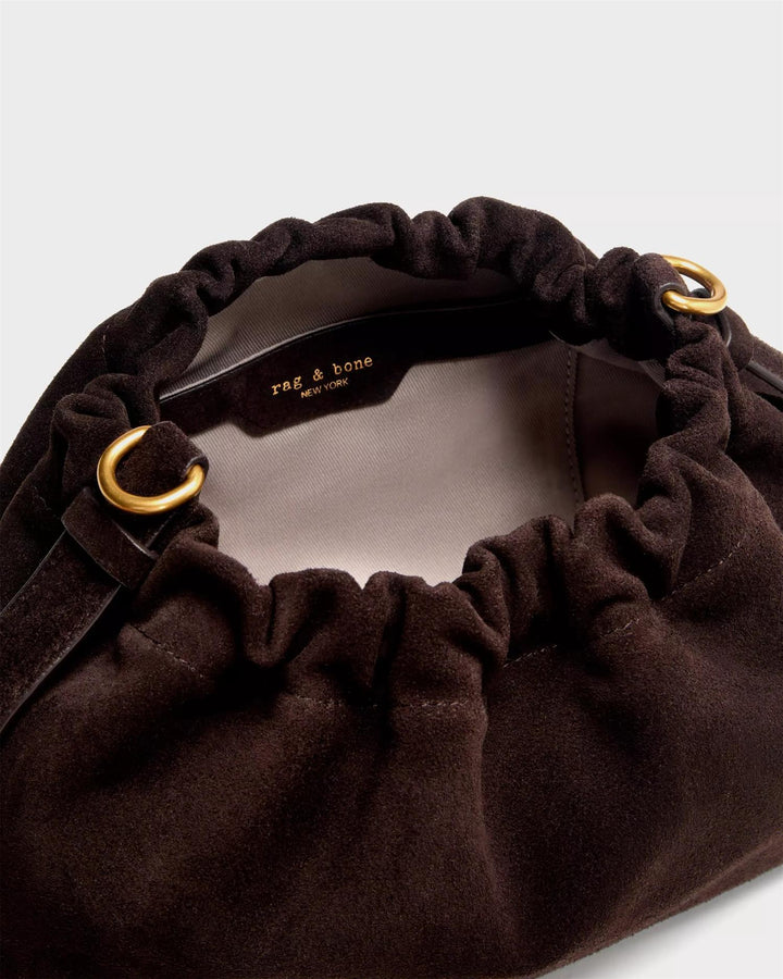Ludlow Suede Crossbody Bag  Chocolate