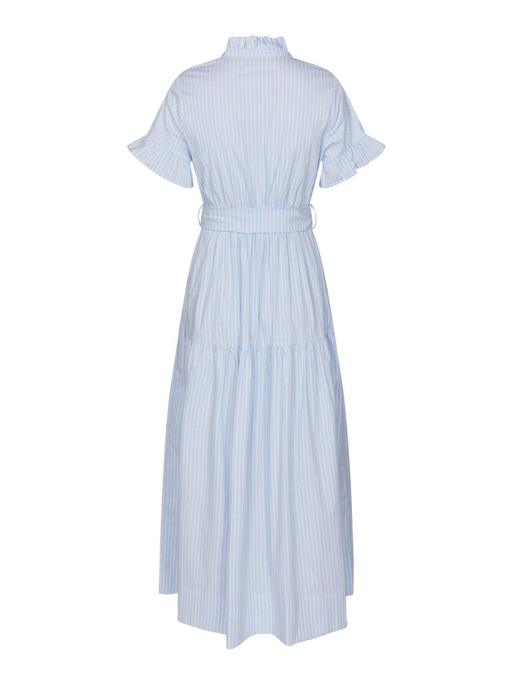 Nellie Soft Stripe Dress  Light Blue