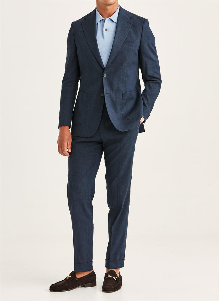 Morris Linen Suit Jacket  Navy