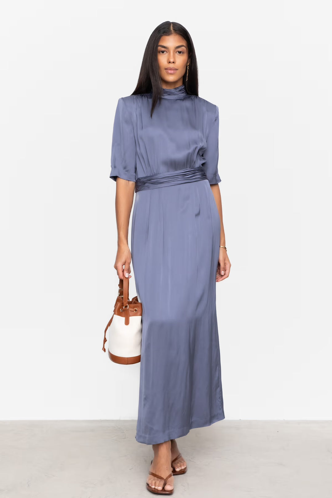 Beronia Dress  Mid Blue