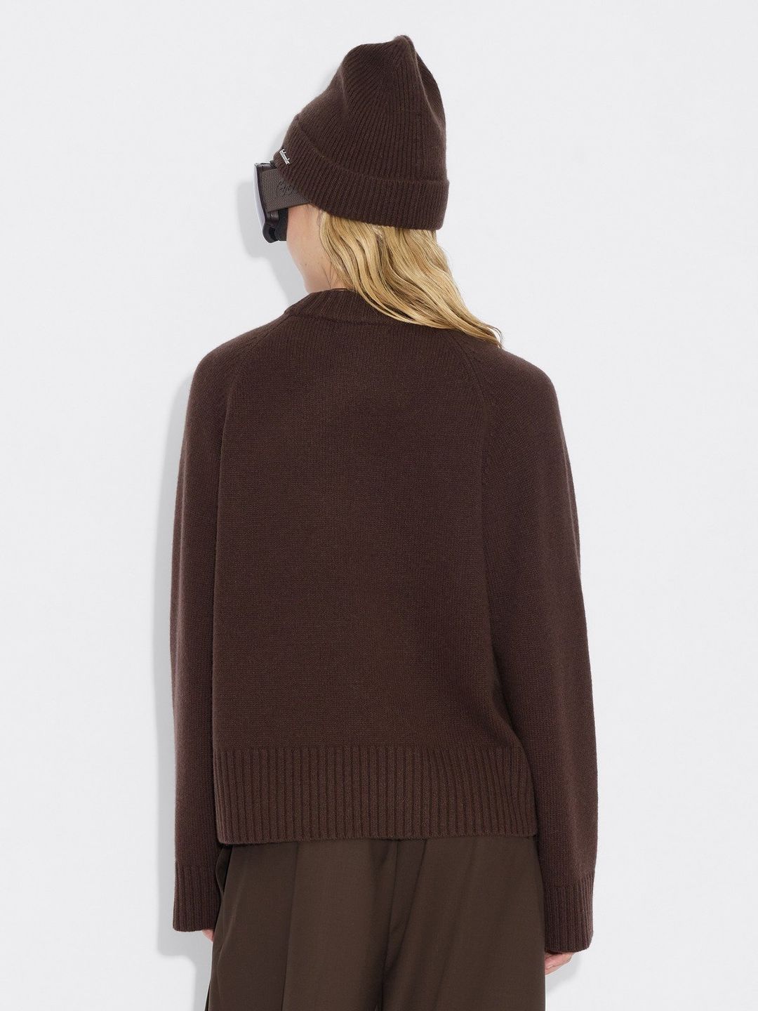 W. Wool Crew  Dk. Brown
