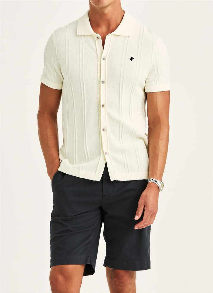 Clayton Knitted SS Shirt  Off White