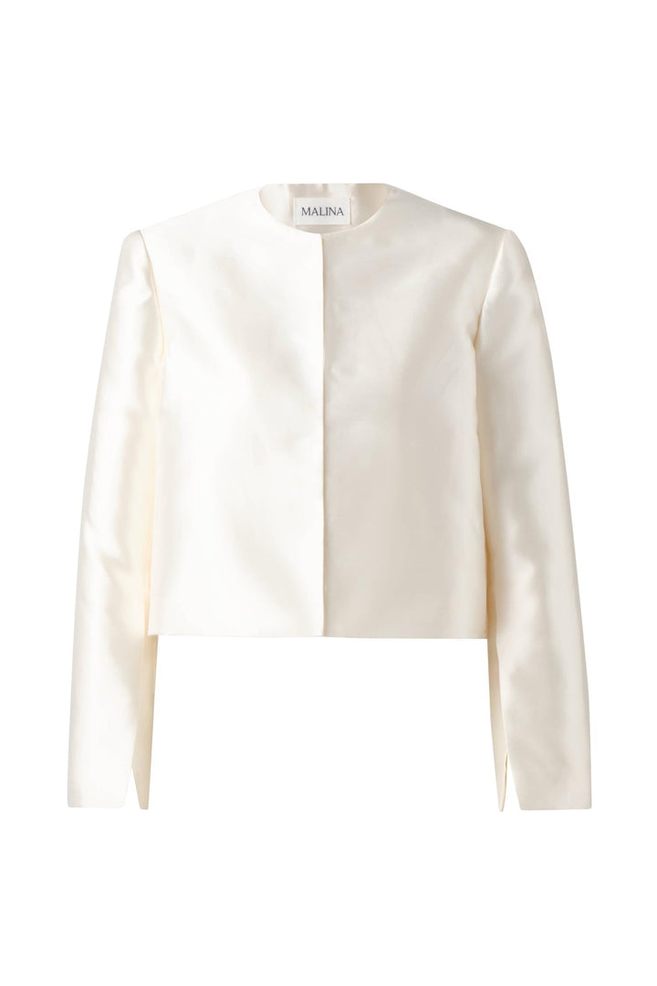 Ruthie cropped long sleeve blouse  Ivory