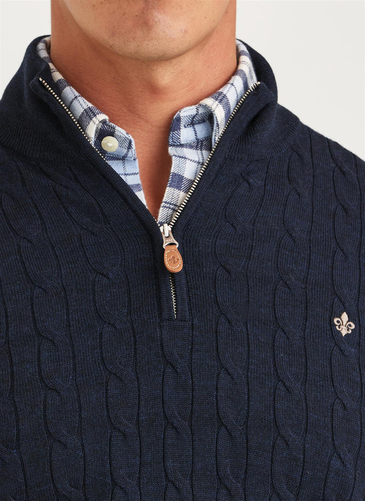 Merino Cable John Zip  Navy
