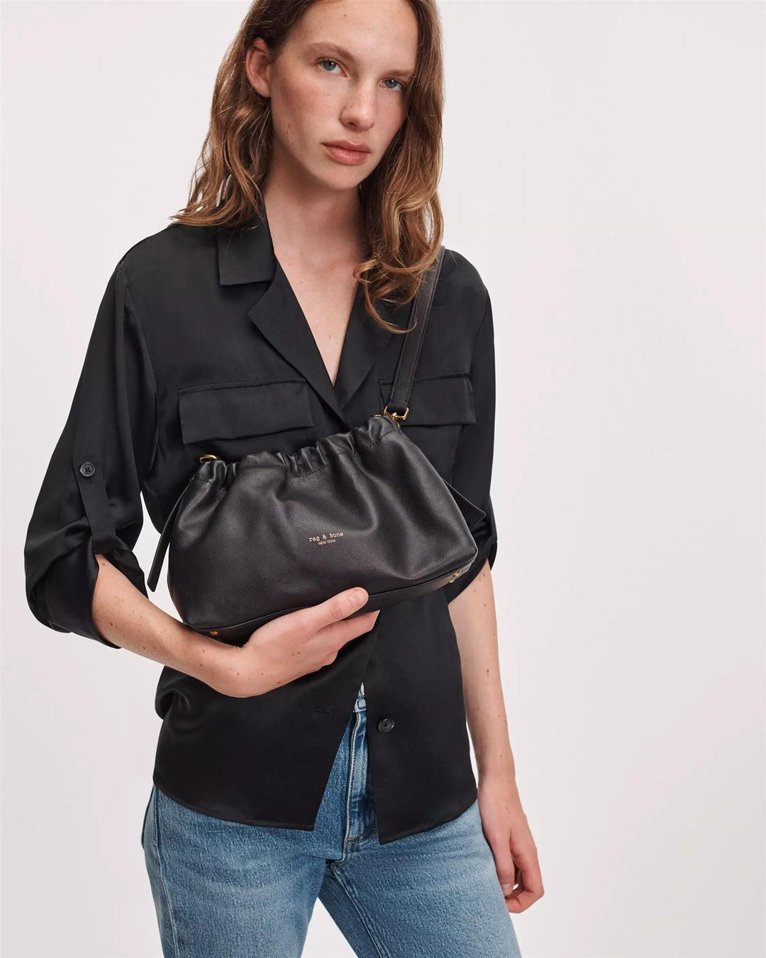 Ludlow Leather Crossbody Bag  Black
