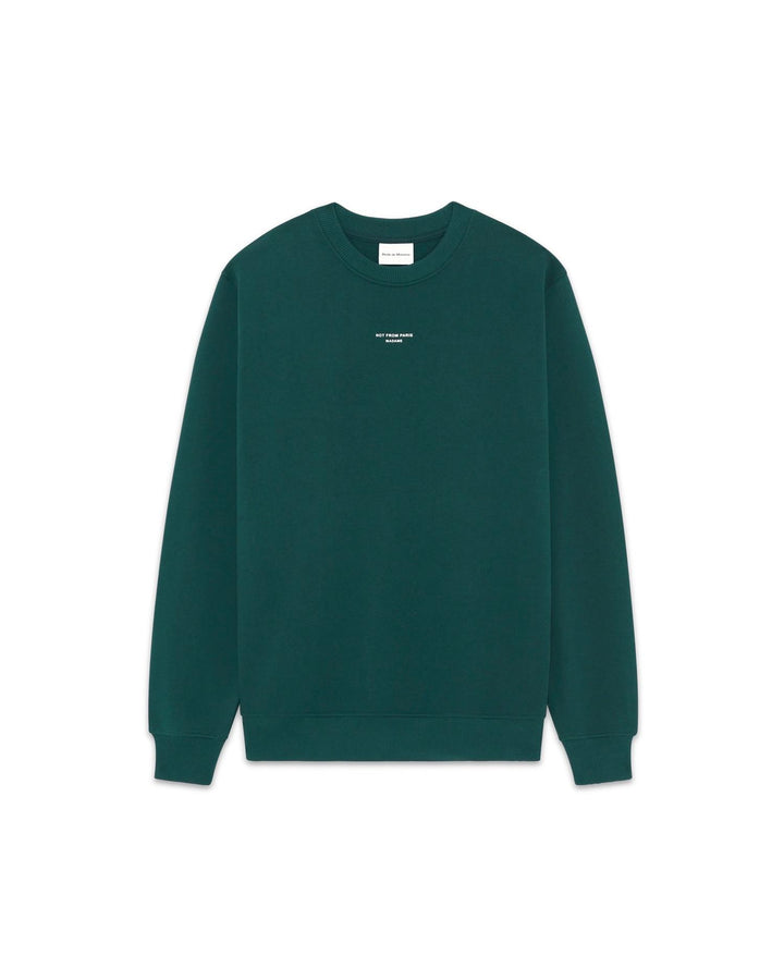 Classic Slogan Sweatshirt  Dark Green