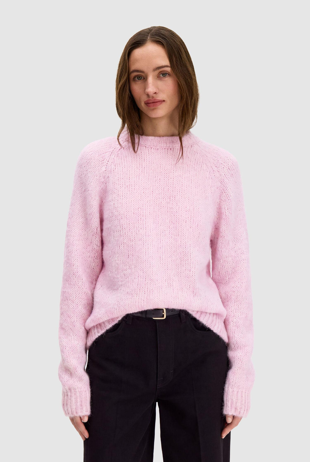 hairy alpaca sweater  Light Pink