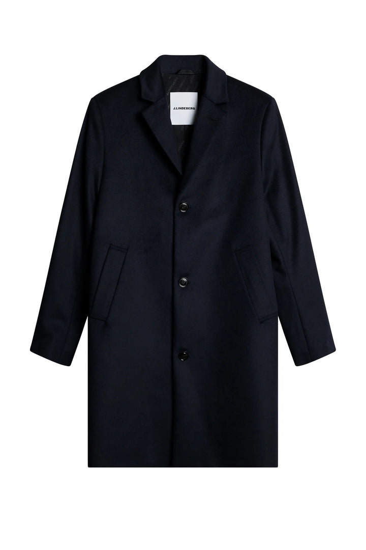 August Melton Cashmere Coat  Navy