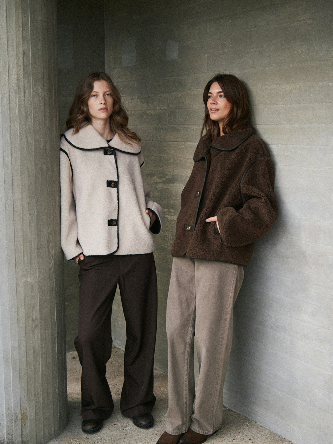 Edmund Teddy Jacket  Dark Brown