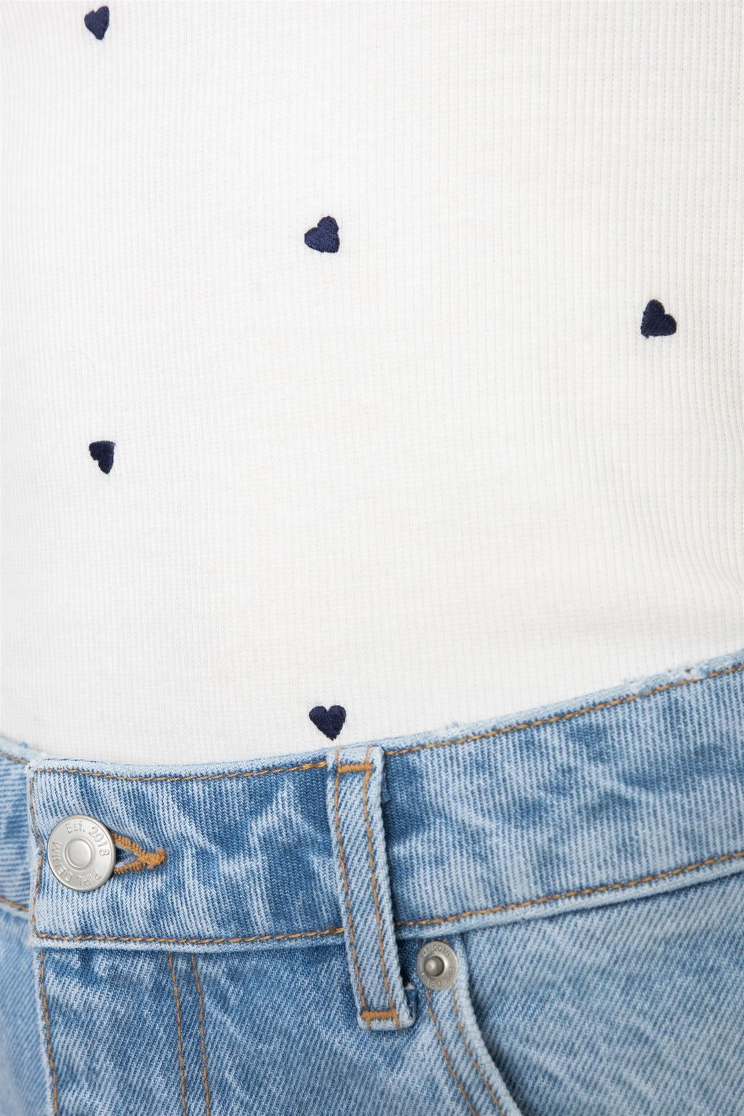 Pam Rib Singlet  Navy
