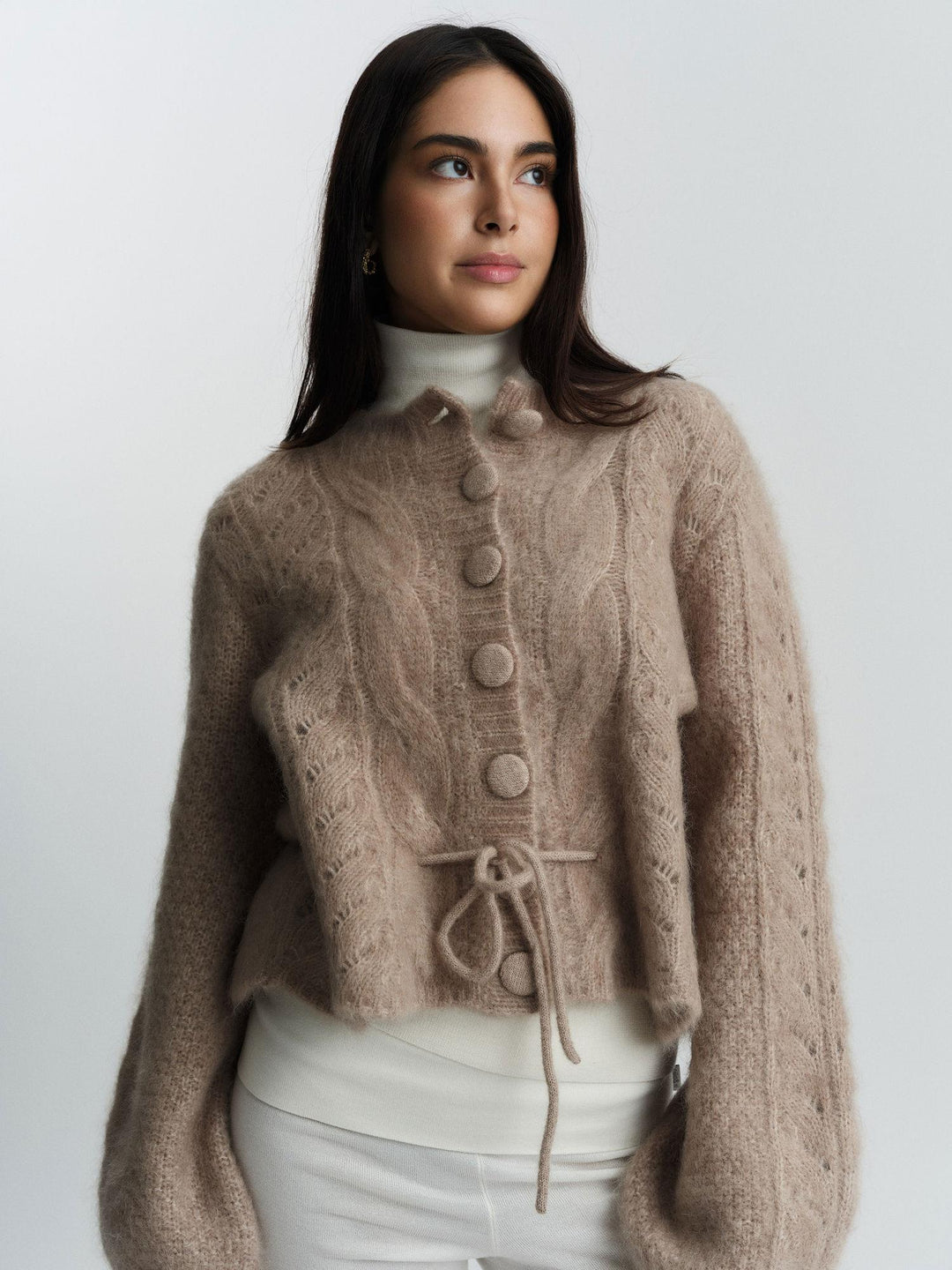 Sophia Chunky Cardigan  Hazel Beige