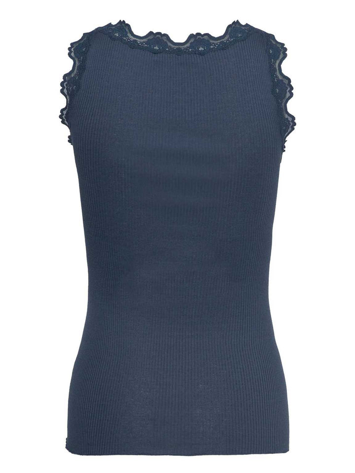 RWBabette SL U-neck Lace Top  Insignia Blue