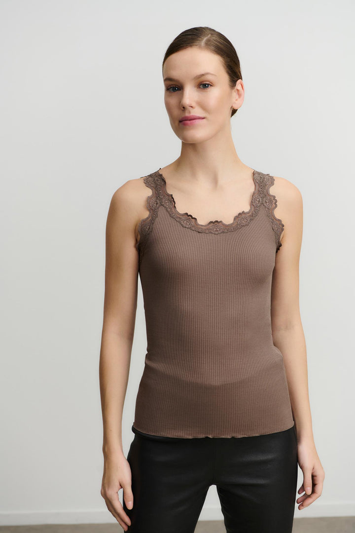 RWBabette SL U-neck Lace Top  Falcon
