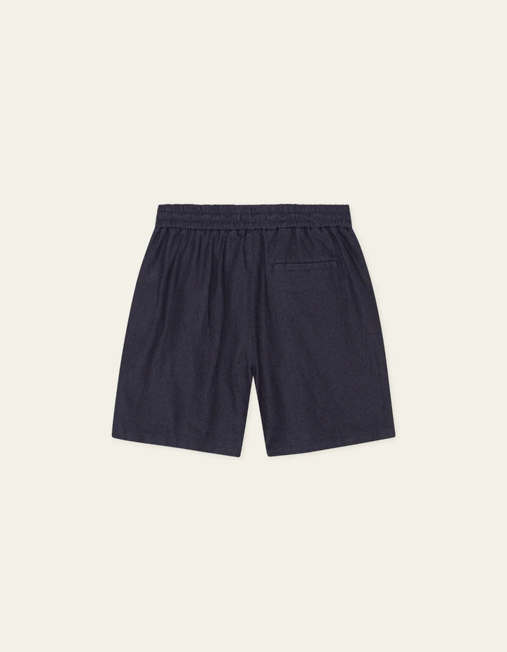 Otto Linen Shorts  Dark Navy Blue
