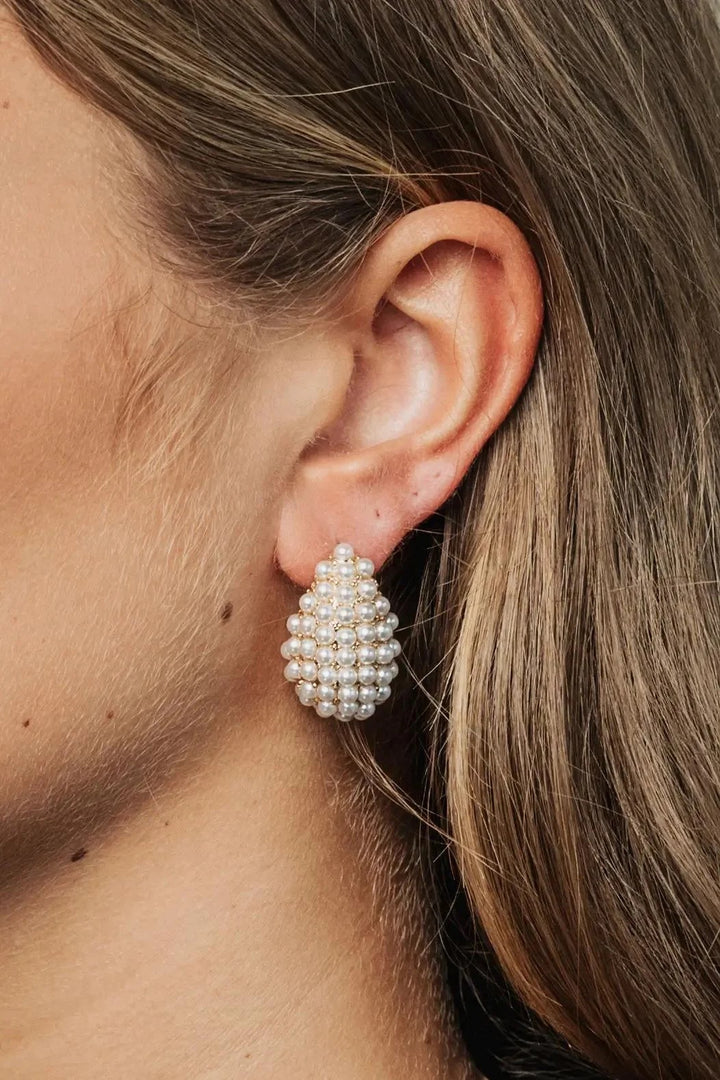 Drop Pearl Earrings Medium  Gold / Pearl