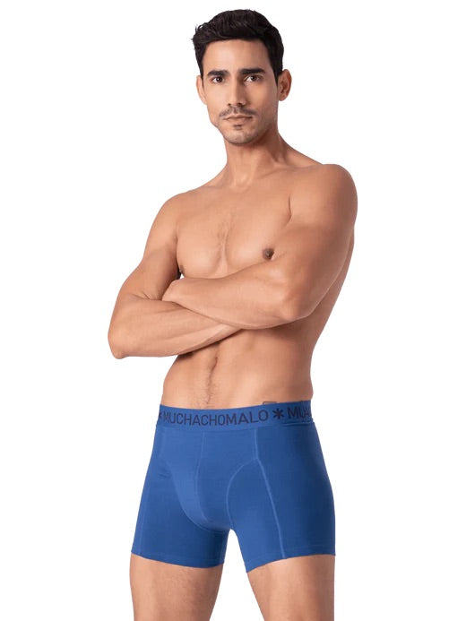 1010 Solid boxer 2pk 677  Blue/Light Blue