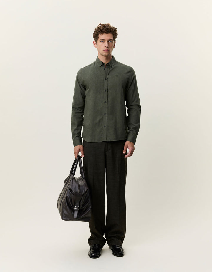 Soft Flannel Shirt Duffel Bag Green