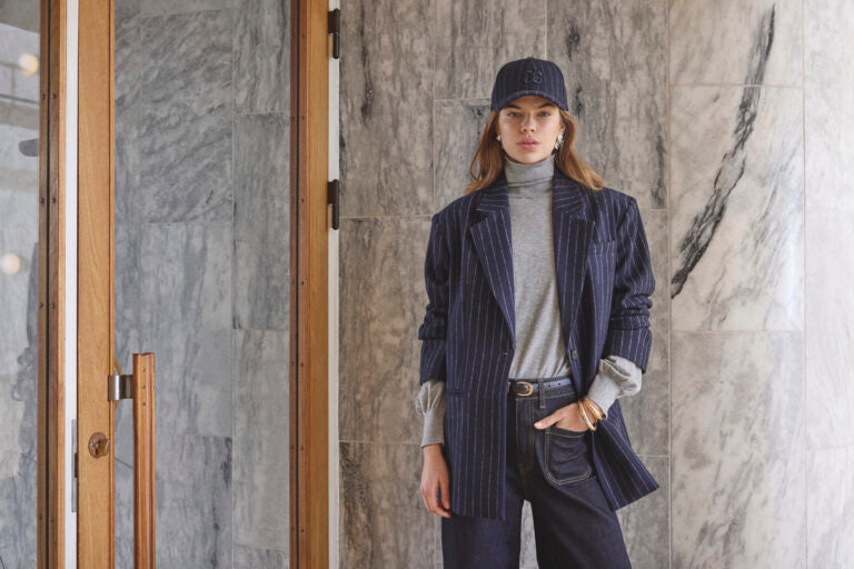 NaidaCC Pin Power Blazer  Navy