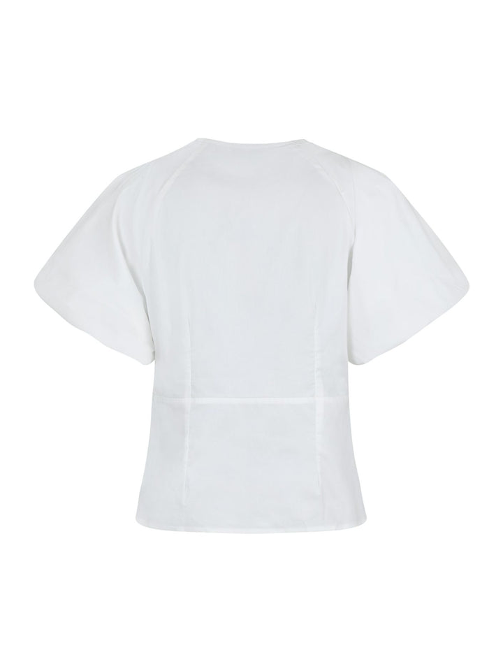 Irina Poplin Blouse  White