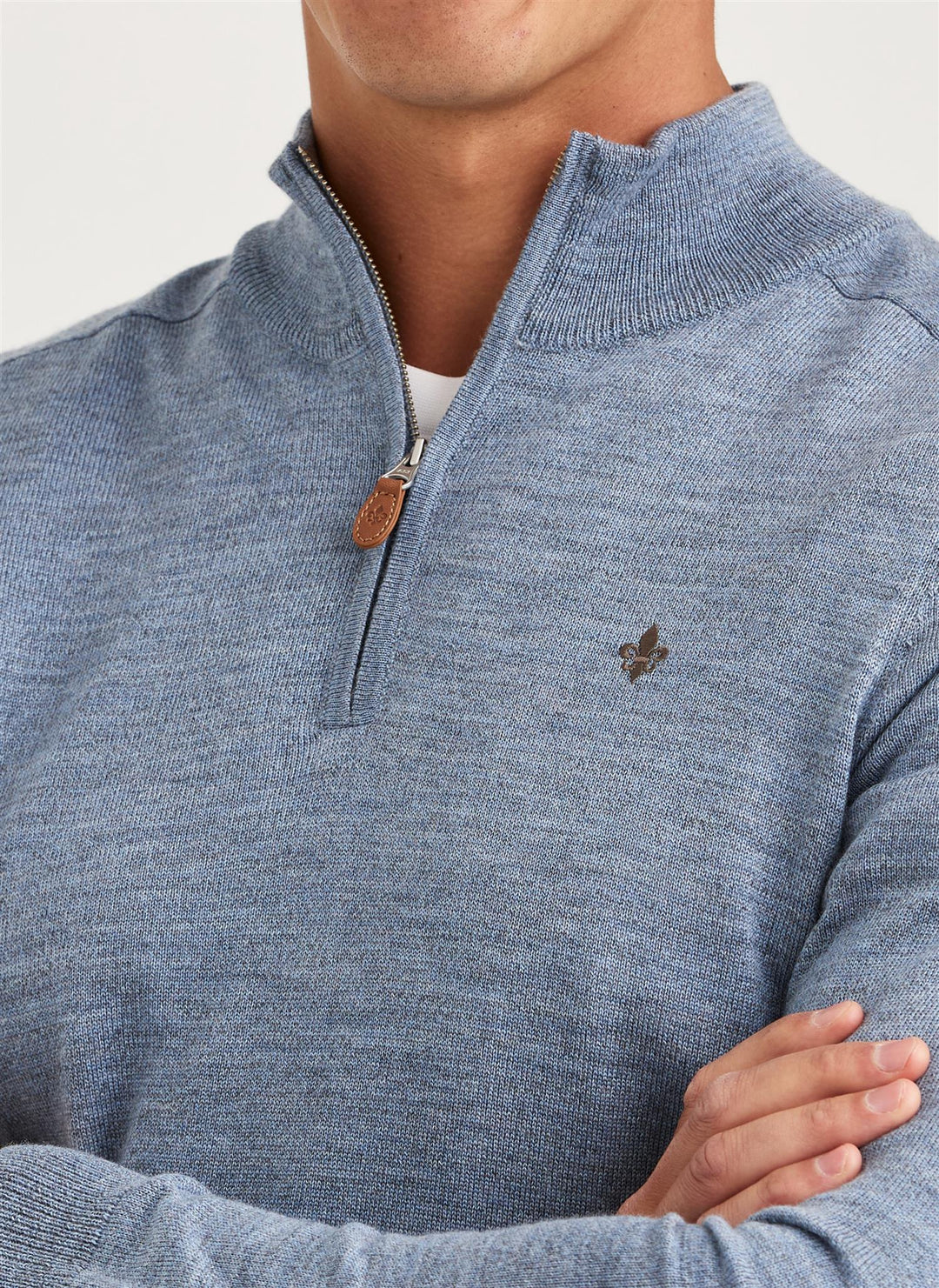 Merino John Zip  Blue
