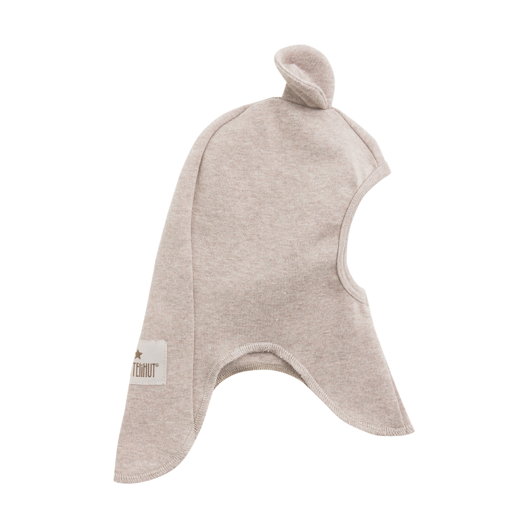 Balaclava Ears Cotton Rib  Camel Melange