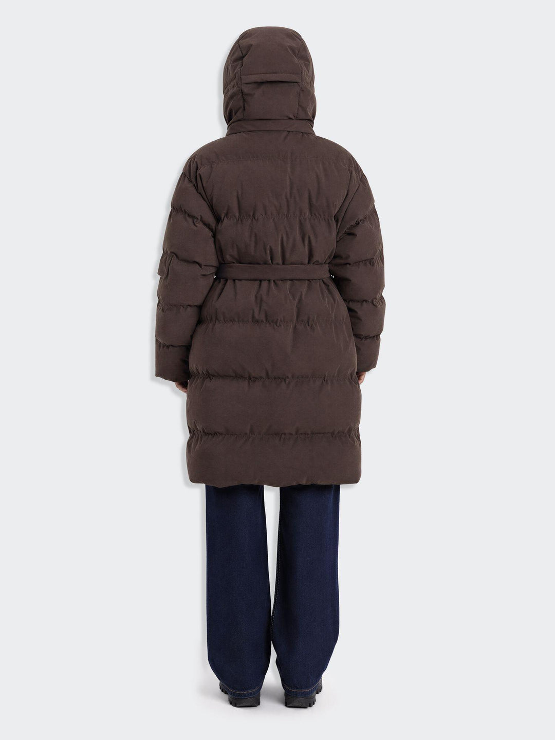 Steilia Brushed Down Coat  Brown