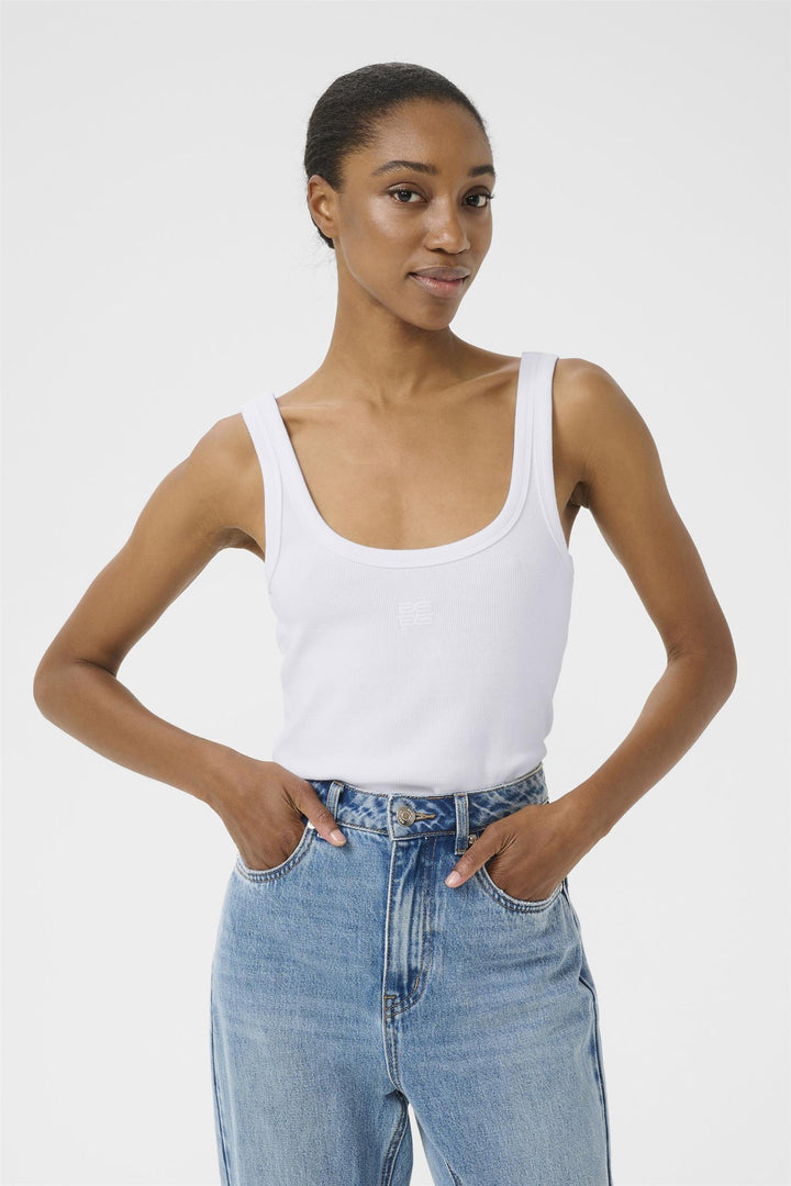 Drew Logo Top 2.0  Bright White