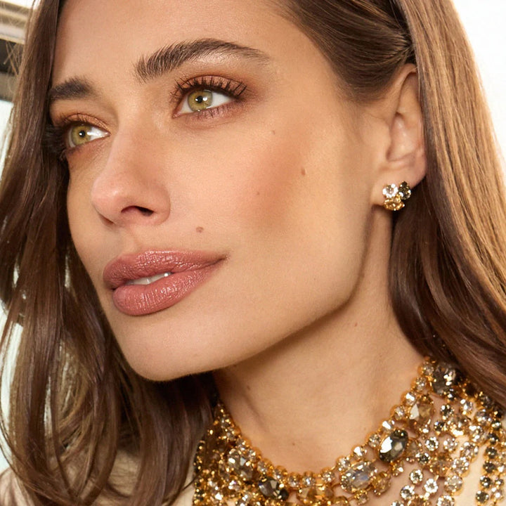 ANA EARRINGS GOLD  Black Golden Combo