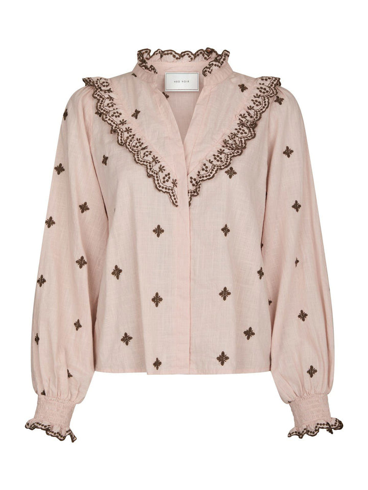 Degas Blouse  Dusty Rose/Brown