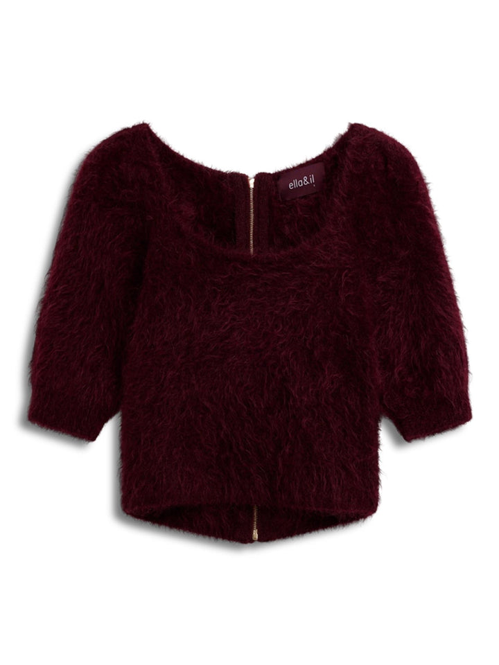 Antonia Chunky Tee  Oxblood