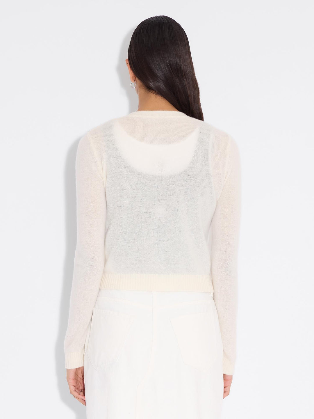 W. Cashmere Cardigan  Ecru