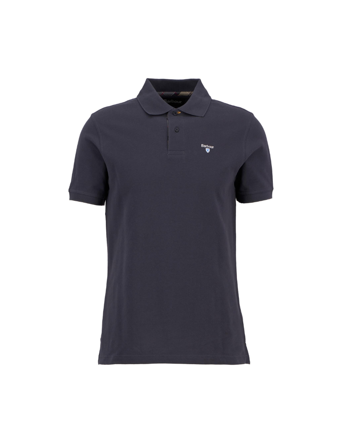 Tartan pique polo shirt  Navy