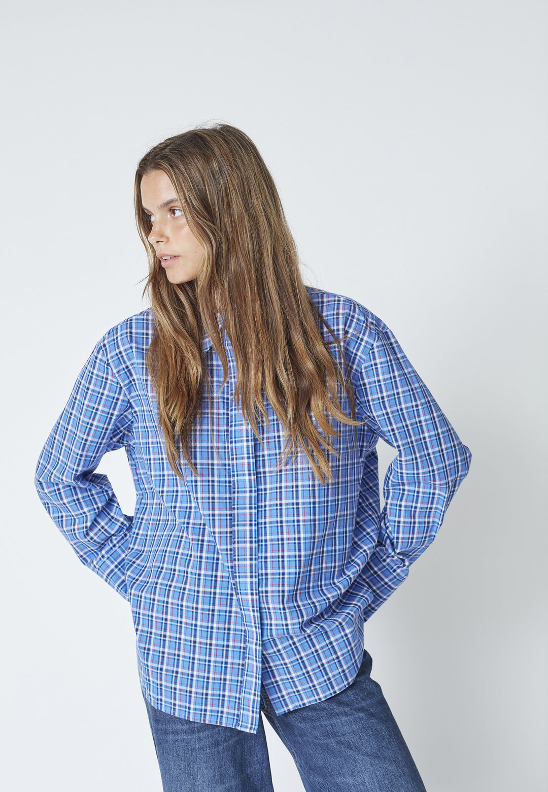 AngelicaCC Check Shirt  Blue