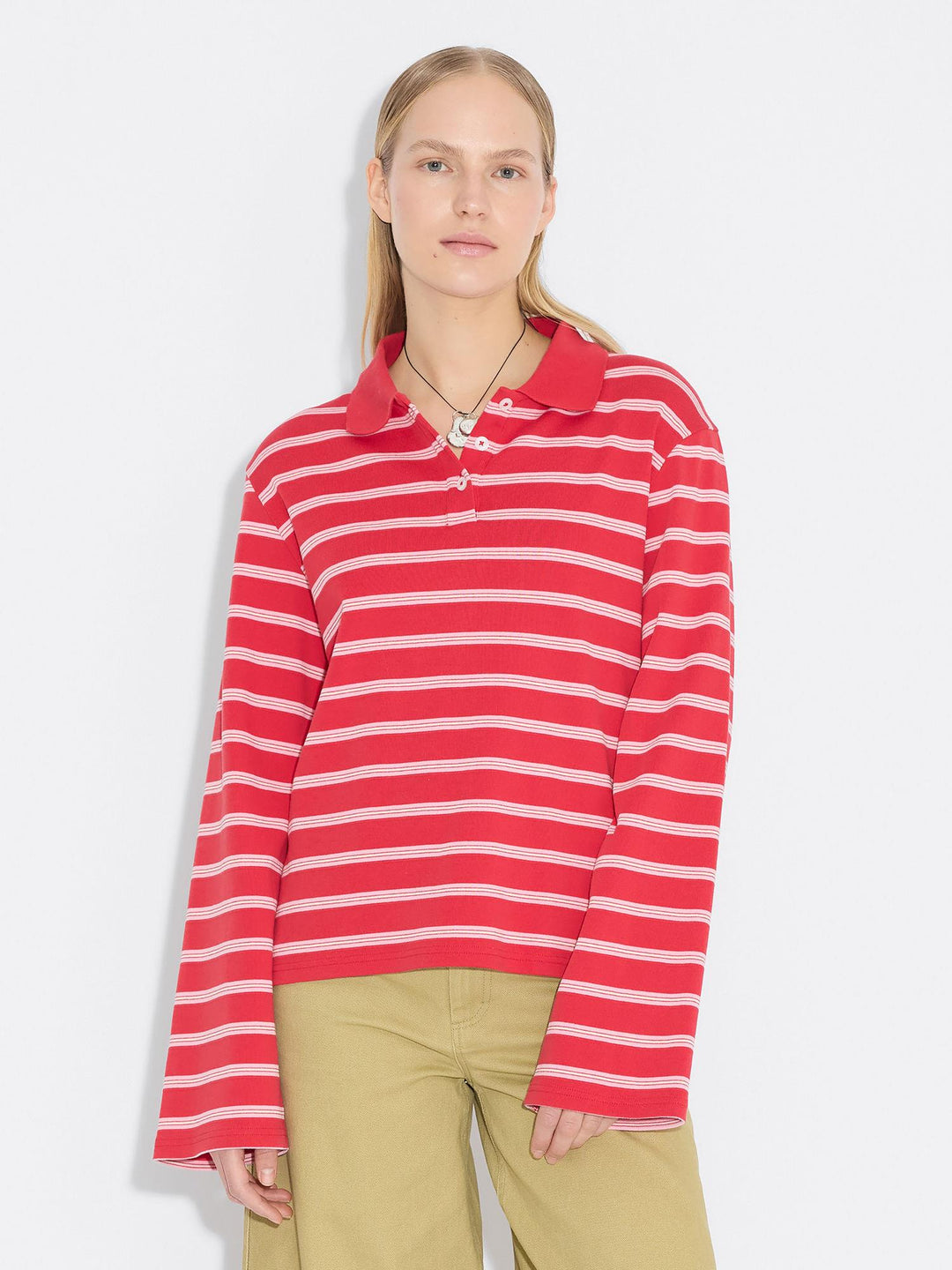 Sunny Polo  Red Stripe